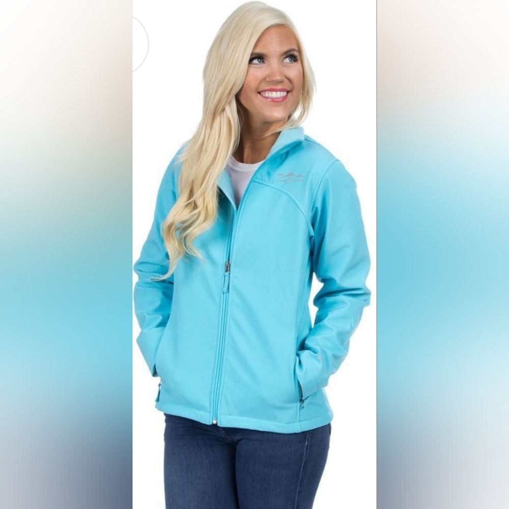 The Bradford Soft Shell Jacket‎ in Glacier Blue by Lauren James Size L